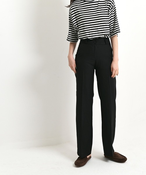 me+em select(ミームセレクト)の「ブーツカット スラックス(スラックス・レディース・ブラック/ブラウン/アイボリー/ミント/スカイブルー・SMALL/MEDIUM/LARGE/X-LARGE)」の22枚目の写真