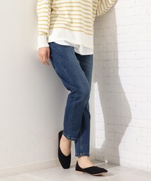 Cutie Blonde | 【S-LL】楽ストレッチ！ゆるテーパードデニム(デニムパンツ)
