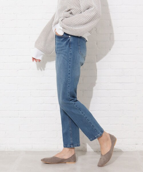 Cutie Blonde(キューティーブロンド)の「◆【S-LL】楽ストレッチ!ゆるテーパードデニム(デニムパンツ・レディース・ネイビー系5/ブルー系5・01/02/03/04)」の4枚目の写真