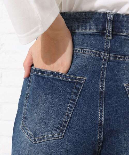 Cutie Blonde(キューティーブロンド)の「◆【S-LL】楽ストレッチ!ゆるテーパードデニム(デニムパンツ・レディース・ネイビー系5/ブルー系5・01/02/03/04)」の15枚目の写真