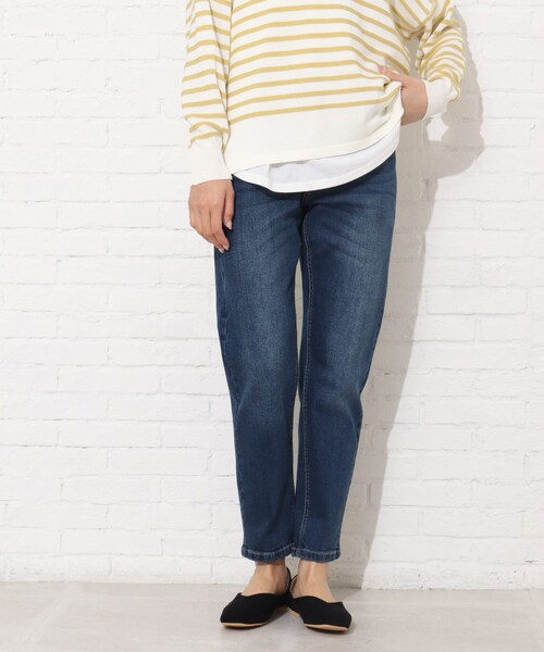 Cutie Blonde(キューティーブロンド)の「◆【S-LL】楽ストレッチ!ゆるテーパードデニム(デニムパンツ・レディース・ネイビー系5/ブルー系5・01/02/03/04)」の18枚目の写真