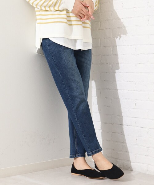 Cutie Blonde(キューティーブロンド)の「◆【S-LL】楽ストレッチ!ゆるテーパードデニム(デニムパンツ・レディース・ネイビー系5/ブルー系5・01/02/03/04)」の19枚目の写真