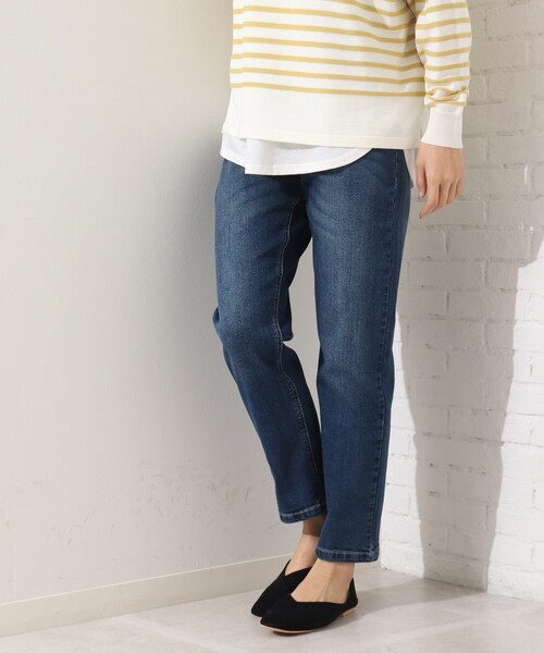 Cutie Blonde(キューティーブロンド)の「◆【S-LL】楽ストレッチ!ゆるテーパードデニム(デニムパンツ・レディース・ネイビー系5/ブルー系5・01/02/03/04)」の20枚目の写真