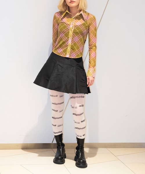 Bonjour Girl（ボンジュールガール）の「【WHYNOTUS】 MESH SHIRT（シャツ/ブラウス・レディース・レッド/イエロー・M/S）」の9枚目の写真