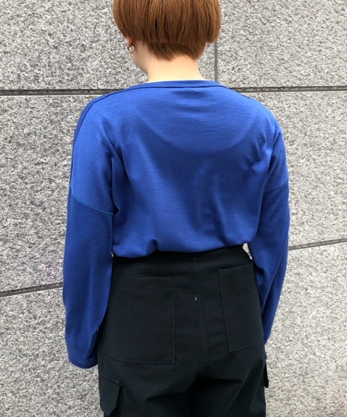 So_lemn（ソレム）の「【So_lemn/ソレム】ウールバスクロンT（Tシャツ/カットソー・レディース・アイボリー/ブルー・FREE）」の15枚目の写真