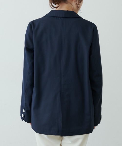 PUAL CE CIN(ピュアルセシン)の「ダブルテーラードジャケット(テーラードジャケット・レディース・グレー/ネイビー・FREE)」の19枚目の写真