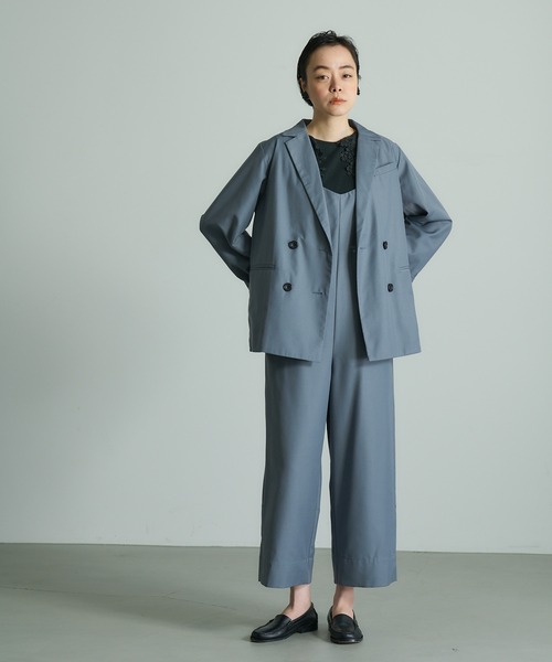 PUAL CE CIN(ピュアルセシン)の「ダブルテーラードジャケット(テーラードジャケット・レディース・グレー/ネイビー・FREE)」の4枚目の写真