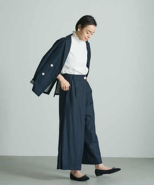 PUAL CE CIN(ピュアルセシン)の「ダブルテーラードジャケット(テーラードジャケット・レディース・グレー/ネイビー・FREE)」の18枚目の写真