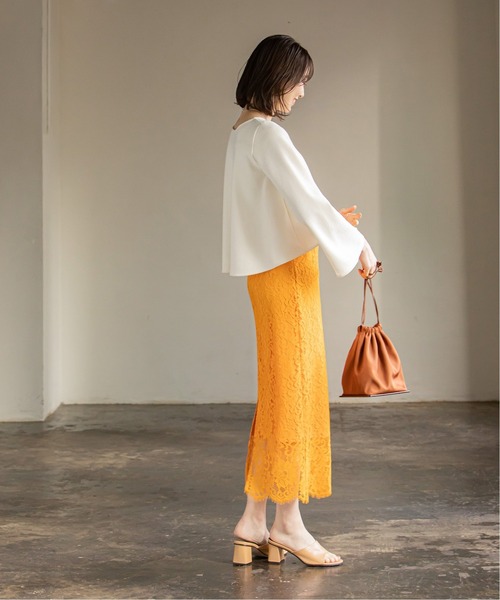 セール】リバーレースIラインスカート（スカート）｜NOBLE（ノーブル