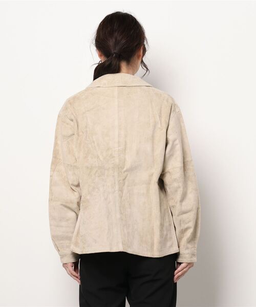 sisii（シシ）の「Sisii | 〈別注〉フレンチワーク レザージャケット WOMEN（その他アウター・レディース・ベージュ/パープル系その他・SMALL）」の5枚目の写真