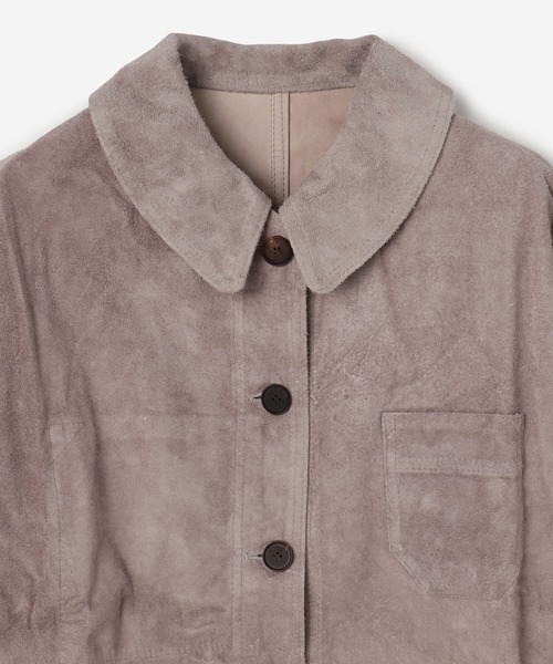 sisii（シシ）の「Sisii | 〈別注〉フレンチワーク レザージャケット WOMEN（その他アウター・レディース・ベージュ/パープル系その他・SMALL）」の14枚目の写真