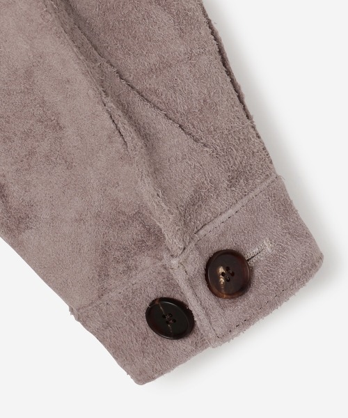 sisii（シシ）の「Sisii | 〈別注〉フレンチワーク レザージャケット WOMEN（その他アウター・レディース・ベージュ/パープル系その他・SMALL）」の16枚目の写真