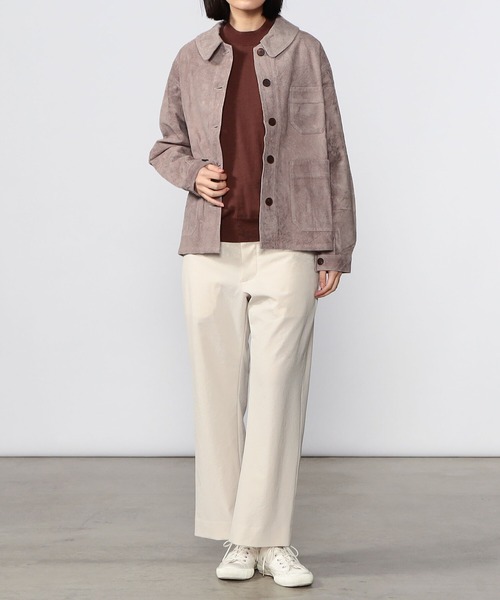 sisii（シシ）の「Sisii | 〈別注〉フレンチワーク レザージャケット WOMEN（その他アウター・レディース・ベージュ/パープル系その他・SMALL）」の8枚目の写真