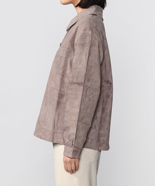 sisii（シシ）の「Sisii | 〈別注〉フレンチワーク レザージャケット WOMEN（その他アウター・レディース・ベージュ/パープル系その他・SMALL）」の10枚目の写真