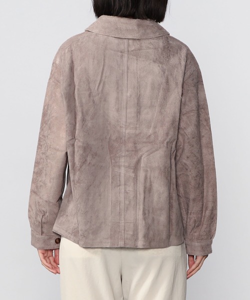 sisii（シシ）の「Sisii | 〈別注〉フレンチワーク レザージャケット WOMEN（その他アウター・レディース・ベージュ/パープル系その他・SMALL）」の11枚目の写真