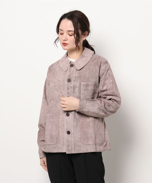 sisii（シシ）の「Sisii | 〈別注〉フレンチワーク レザージャケット WOMEN（その他アウター・レディース・ベージュ/パープル系その他・SMALL）」の19枚目の写真