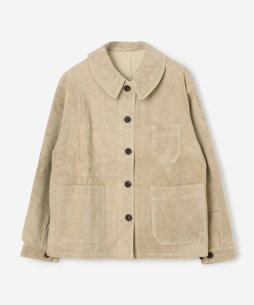 sisii（シシ）の「Sisii | 〈別注〉フレンチワーク レザージャケット WOMEN（その他アウター・レディース・ベージュ/パープル系その他・SMALL）」の20枚目の写真