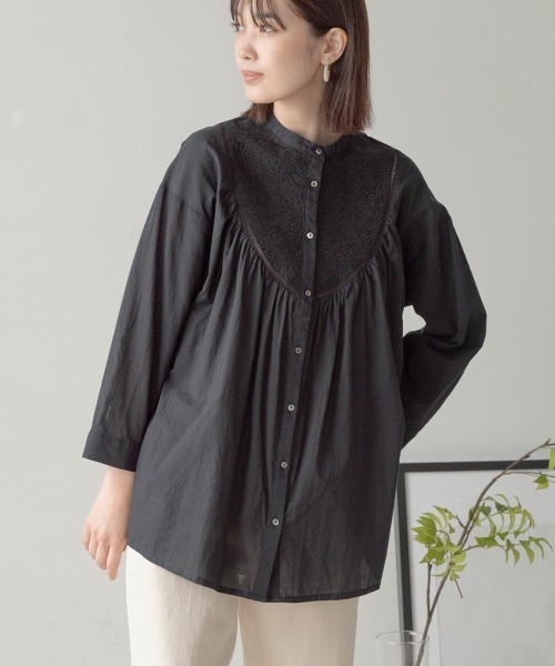 中古】未使用品 レリアン タグ付き ブラウス シャツ シルク 長袖  