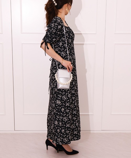 artemis by DIANA(アルテミスバイダイアナ)の「パールハンドル付き2WAYミニバッグ(ハンドバッグ・レディース・ブラック/ピンク/ホワイト/ダークベージュ/シルバー系その他/シルバー・FREE)」の8枚目の写真