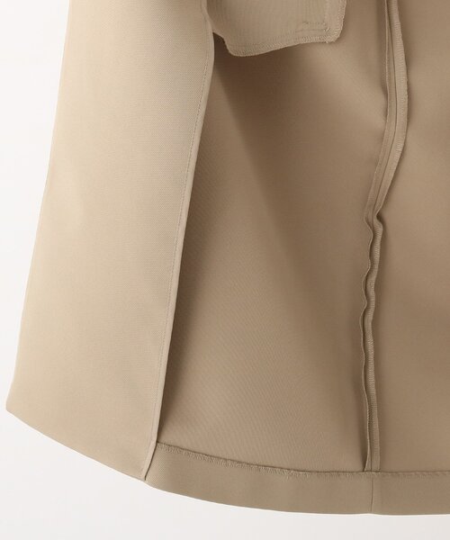 OPAQUE.CLIP（オペークドットクリップ）の「◆トリプルクロス Vノーカラーコート（ノーカラーコート・レディース・オフホワイト/サンドベージュ/ネイビー・36/38/40/42）」の10枚目の写真