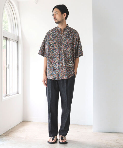 BEAMS LIGHTS（ビームスライツ）の「BEAMS LIGHTS / バティック プルオーバー シャツ（シャツ/ブラウス・メンズ・チャコールグレー/ブラウン・M/L/S）」の3枚目の写真