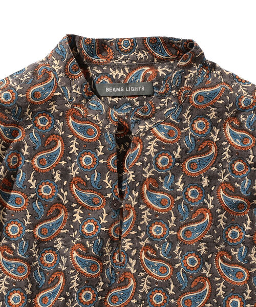 BEAMS LIGHTS（ビームスライツ）の「BEAMS LIGHTS / バティック プルオーバー シャツ（シャツ/ブラウス・メンズ・チャコールグレー/ブラウン・M/L/S）」の8枚目の写真