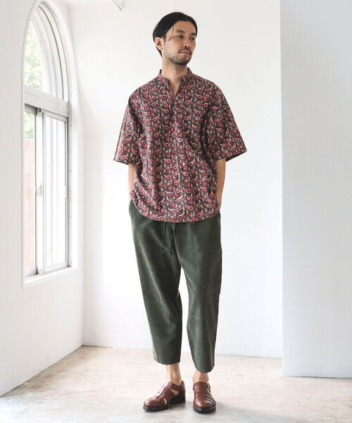 BEAMS LIGHTS（ビームスライツ）の「BEAMS LIGHTS / バティック プルオーバー シャツ（シャツ/ブラウス・メンズ・チャコールグレー/ブラウン・M/L/S）」の10枚目の写真