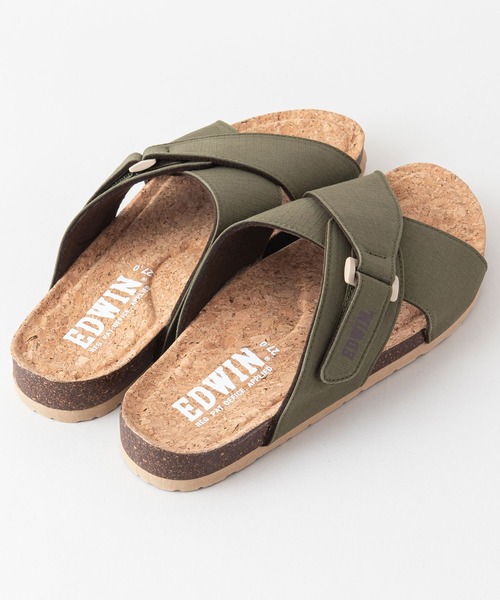 EDWIN（エドウィン）の「【EDWIN/エドウィン】リップストップ　クロスベルトサンダル　ワンポイントブランドロゴ（サンダル・メンズ・カーキ/ベージュ/ブラック/マスタード・26cm/28cm/27cm/25cm）」の22枚目の写真