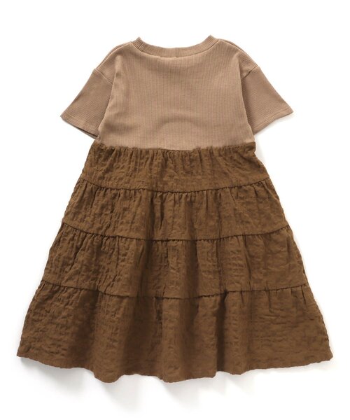 Ampersand（アンパサンド）の「premier ドッキングティアードワンピース（ワンピース・キッズ・ライトグレー/ブラウン/アイボリー・90/100/110/120/80/130/70/140）」の4枚目の写真