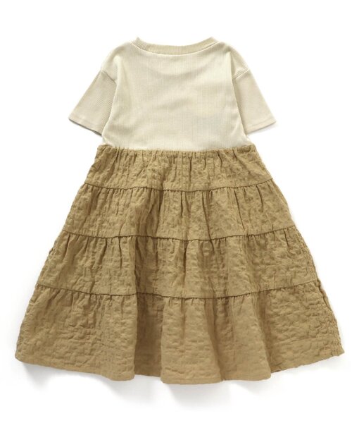 Ampersand（アンパサンド）の「premier ドッキングティアードワンピース（ワンピース・キッズ・ライトグレー/ブラウン/アイボリー・90/100/110/120/80/130/70/140）」の6枚目の写真