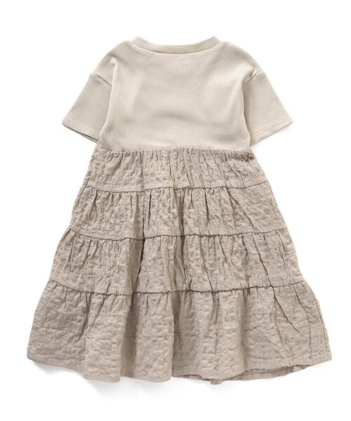 Ampersand（アンパサンド）の「premier ドッキングティアードワンピース（ワンピース・キッズ・ライトグレー/ブラウン/アイボリー・90/100/110/120/80/130/70/140）」の5枚目の写真