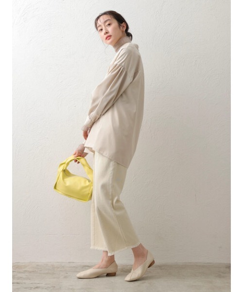 Green　Parks（グリーンパークス）の「2WAY ねじりハンドルスクエアボストン（ショルダーバッグ・レディース・ホワイト/チャコールグレー/グリーン系その他3・FREE）」の5枚目の写真