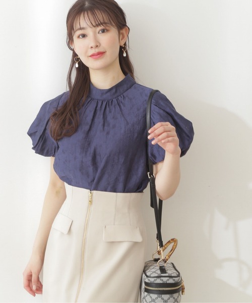 PROPORTION BODY DRESSING(プロポーションボディドレッシング)の「【美人百花5月号掲載 宇垣美里さん着用商品】バルーンスリーブフラワーBL / 1212110411(シャツ/ブラウス・レディース・ネイビー/イエロー/ピンク系その他・SMALL/MEDIUM)」の16枚目の写真