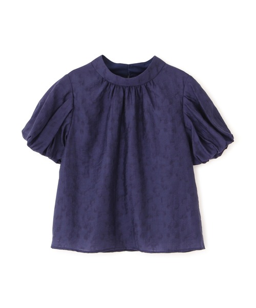 PROPORTION BODY DRESSING(プロポーションボディドレッシング)の「【美人百花5月号掲載 宇垣美里さん着用商品】バルーンスリーブフラワーBL / 1212110411(シャツ/ブラウス・レディース・ネイビー/イエロー/ピンク系その他・SMALL/MEDIUM)」の4枚目の写真