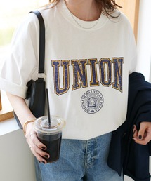 DISCOAT | サークルカレッジロゴ半袖Tシャツ(Tシャツ/カットソー)
