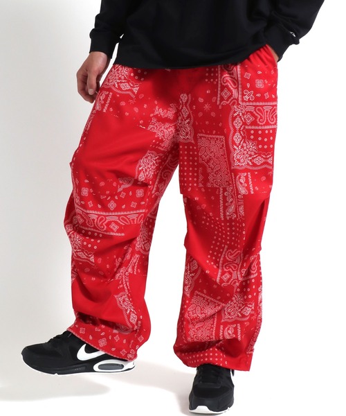 セール】総柄パラシュートパンツ メンズ レディース/スノーパンツ