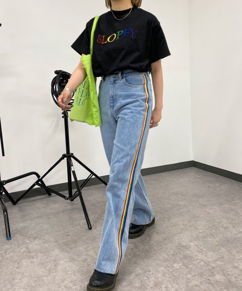 WHO'S WHO gallery（フーズフーギャラリー）の「【SLOPPY/スロッピー】刺繍TEE（Tシャツ/カットソー・レディース・アッシュグレー/ボルドー/オフホワイト/ブラック・FREE）」の10枚目の写真