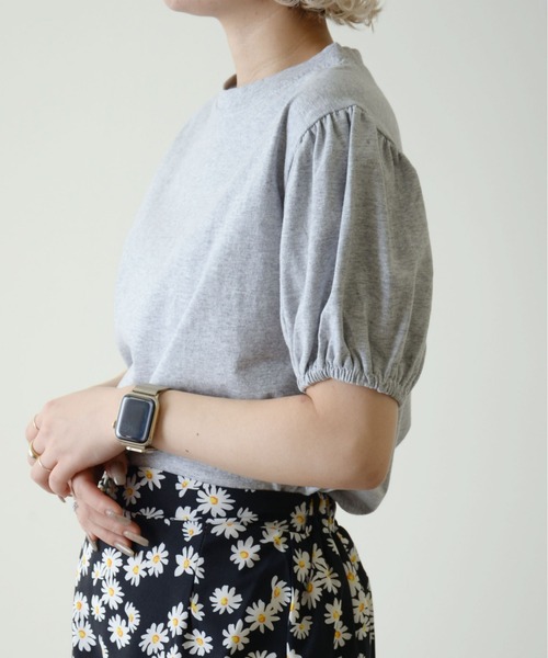 ibeul_（イベール）の「コットンタッチ パフスリーブTシャツ（Tシャツ/カットソー・レディース・ブラック/グレー/ホワイト・FREE）」の15枚目の写真