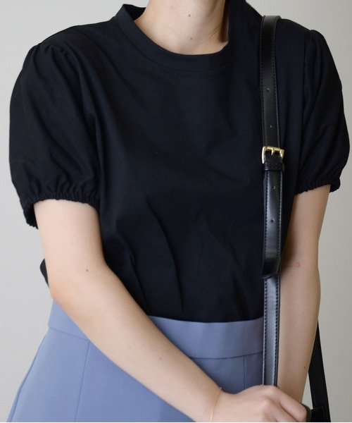 ibeul_（イベール）の「コットンタッチ パフスリーブTシャツ（Tシャツ/カットソー・レディース・ブラック/グレー/ホワイト・FREE）」の14枚目の写真