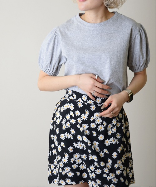 ibeul_（イベール）の「コットンタッチ パフスリーブTシャツ（Tシャツ/カットソー・レディース・ブラック/グレー/ホワイト・FREE）」の12枚目の写真