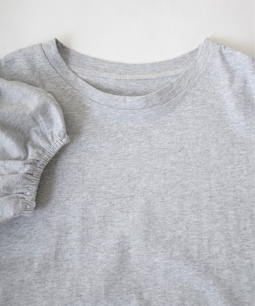 ibeul_（イベール）の「コットンタッチ パフスリーブTシャツ（Tシャツ/カットソー・レディース・ブラック/グレー/ホワイト・FREE）」の5枚目の写真