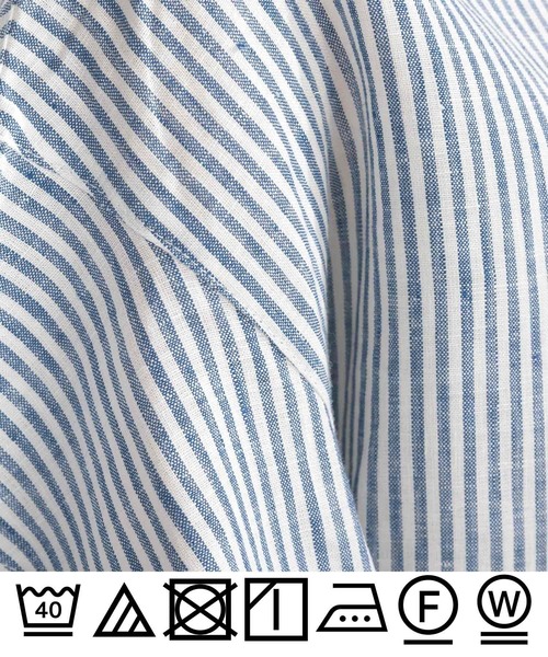 PICCIN(ピッチン)の「フレンチリネンブラウス(シャツ/ブラウス・レディース・オフホワイト/ブラック/グレイッシュベージュ/カーキ/ブルー系その他・M/L)」の18枚目の写真