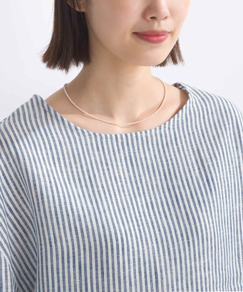 PICCIN(ピッチン)の「フレンチリネンブラウス(シャツ/ブラウス・レディース・オフホワイト/ブラック/グレイッシュベージュ/カーキ/ブルー系その他・M/L)」の14枚目の写真