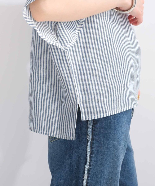 PICCIN(ピッチン)の「フレンチリネンブラウス(シャツ/ブラウス・レディース・オフホワイト/ブラック/グレイッシュベージュ/カーキ/ブルー系その他・M/L)」の17枚目の写真