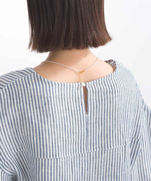 PICCIN(ピッチン)の「フレンチリネンブラウス(シャツ/ブラウス・レディース・オフホワイト/ブラック/グレイッシュベージュ/カーキ/ブルー系その他・M/L)」の15枚目の写真