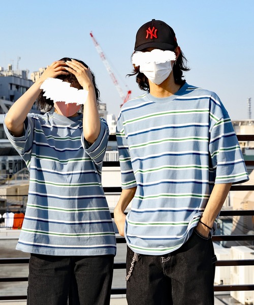 8(eight)(エイト)の「レトロボーダーTシャツ(Tシャツ/カットソー・メンズ・ホワイト系その他/ホワイト系その他2/ネイビー系/サックスブルー/グレイッシュベージュ/グリーン系その他2/ライトグレー/グリーン系その他・X-LARGE/LARGE/MEDIUM)」の7枚目の写真