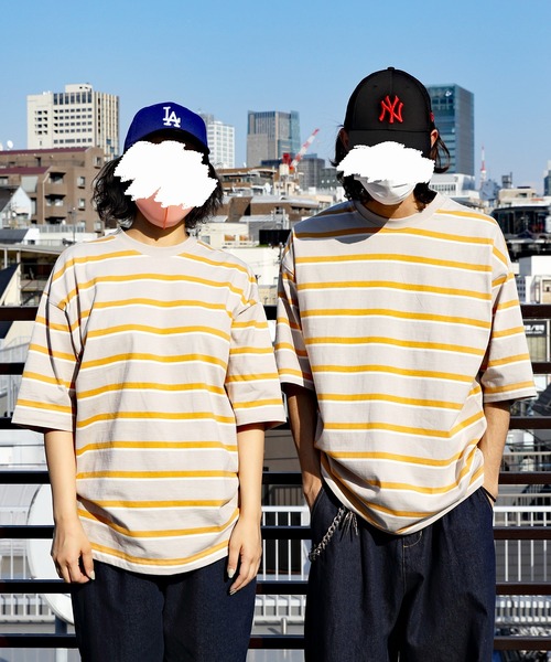 8(eight)(エイト)の「レトロボーダーTシャツ(Tシャツ/カットソー・メンズ・ホワイト系その他/ホワイト系その他2/ネイビー系/サックスブルー/グレイッシュベージュ/グリーン系その他2/ライトグレー/グリーン系その他・X-LARGE/LARGE/MEDIUM)」の4枚目の写真