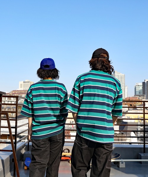 8(eight)(エイト)の「レトロボーダーTシャツ(Tシャツ/カットソー・メンズ・ホワイト系その他/ホワイト系その他2/ネイビー系/サックスブルー/グレイッシュベージュ/グリーン系その他2/ライトグレー/グリーン系その他・X-LARGE/LARGE/MEDIUM)」の9枚目の写真