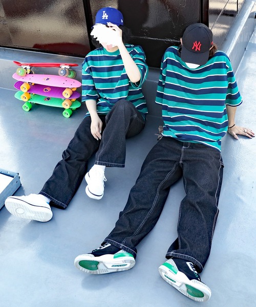 8(eight)(エイト)の「レトロボーダーTシャツ(Tシャツ/カットソー・メンズ・ホワイト系その他/ホワイト系その他2/ネイビー系/サックスブルー/グレイッシュベージュ/グリーン系その他2/ライトグレー/グリーン系その他・X-LARGE/LARGE/MEDIUM)」の10枚目の写真