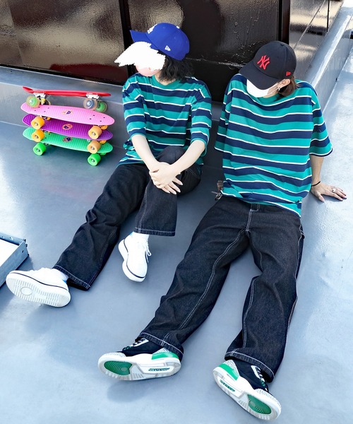 8(eight)(エイト)の「レトロボーダーTシャツ(Tシャツ/カットソー・メンズ・ホワイト系その他/ホワイト系その他2/ネイビー系/サックスブルー/グレイッシュベージュ/グリーン系その他2/ライトグレー/グリーン系その他・X-LARGE/LARGE/MEDIUM)」の11枚目の写真